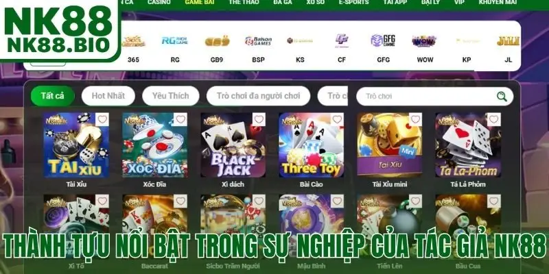 Thành tựu nổi bật trong sự nghiệp của tác giả NK88